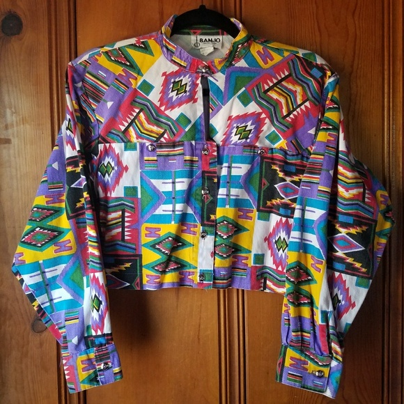 colorful crop jacket